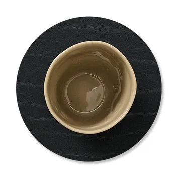 버팔로 더블-사이디드 원형 코스터 1 pcs - black-natur - LIND DNA | 린드 DNA