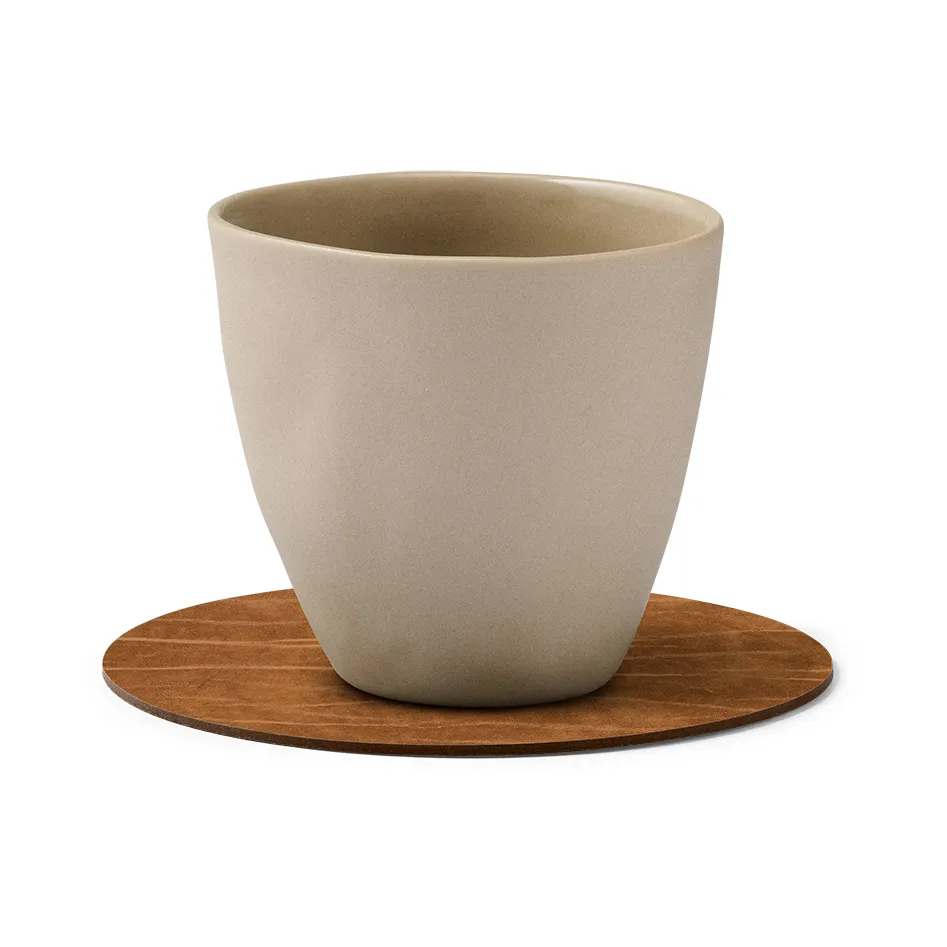 버팔로 더블-사이디드 원형 코스터 1 pcs, black-natur LIND DNA | 린드 DNA