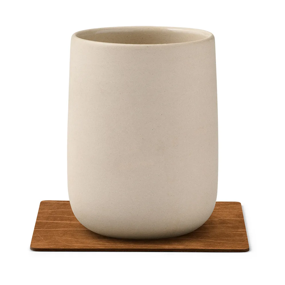 버팔로 더블-사이디드 사각형 코스터 1 pcs, black-natur LIND DNA | 린드 DNA