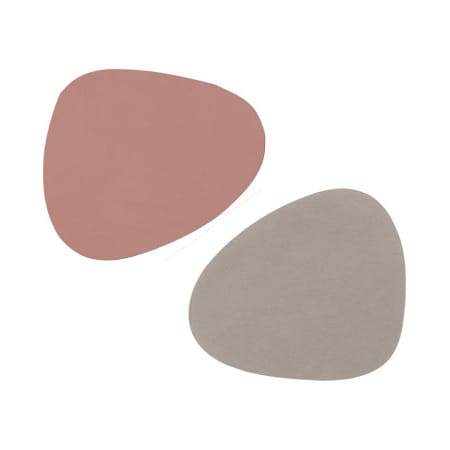 누포 더블-사이디드 곡선형 코스터 1 pcs - pink-light grey - LIND DNA | 린드 DNA