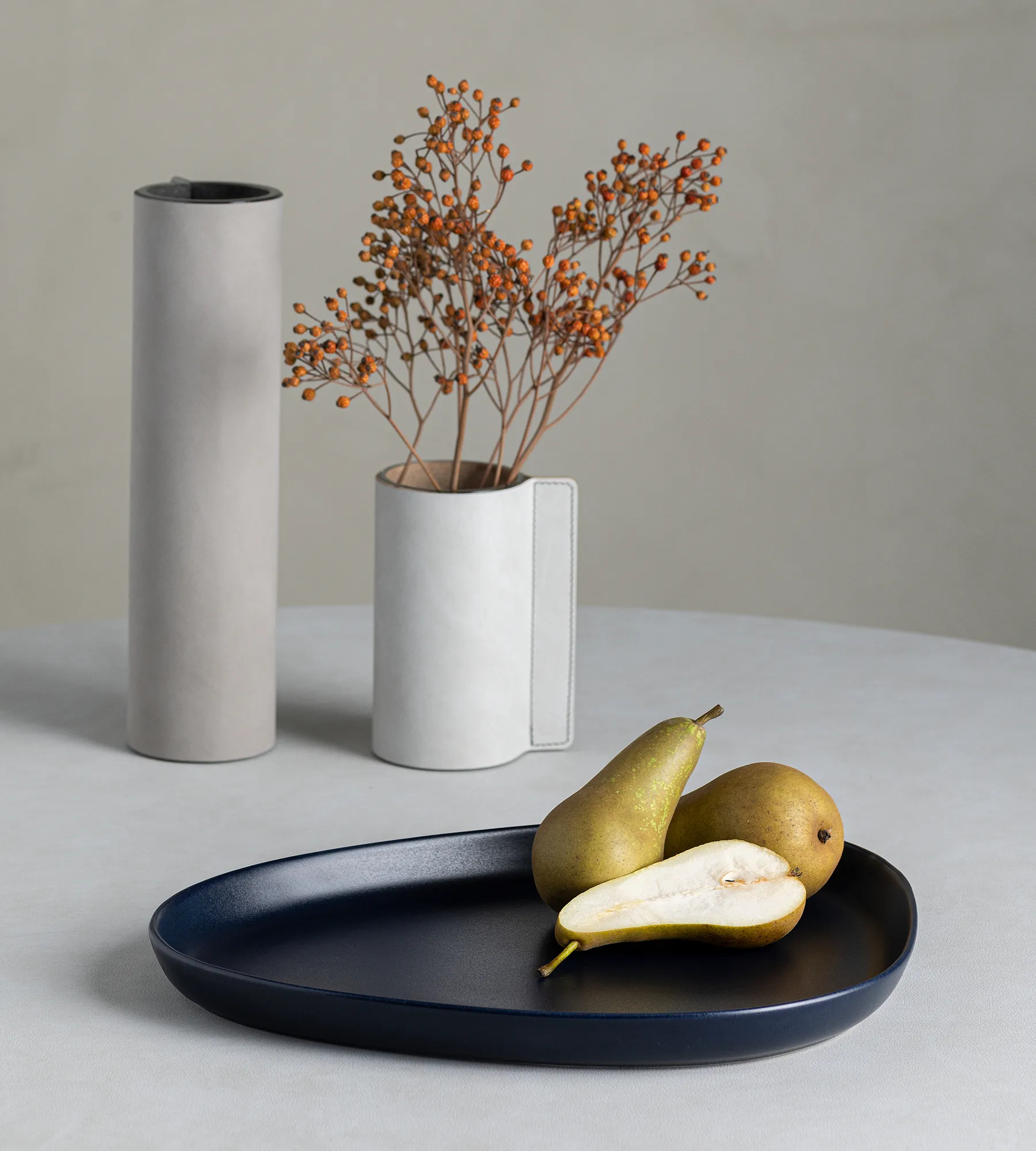 커브 스톤웨어 서빙소서 30x35 cm, navy blue LIND DNA | 린드 DNA