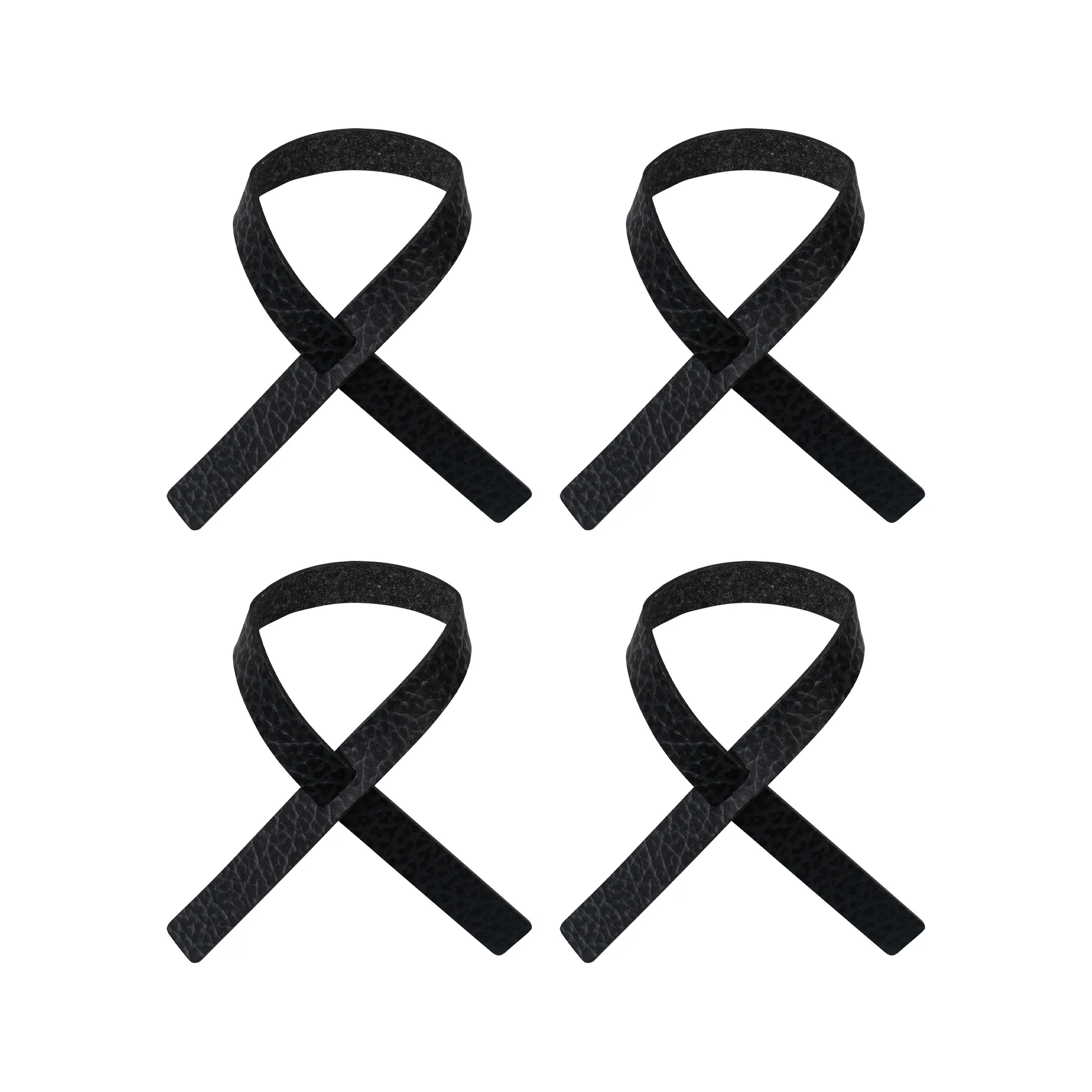 루프 냅킨 링 4개 세트, Black anthracite LIND DNA | 린드 DNA