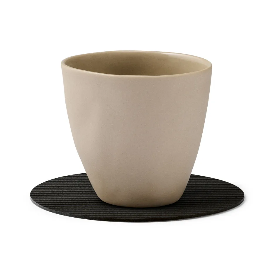 코듀로이 코스터, Black ink, circle LIND DNA | 린드 DNA