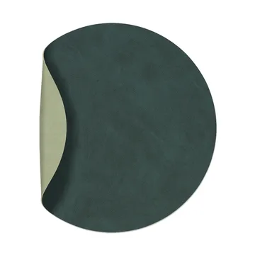 누포 양면 테이블 매트 circle M 1 pcs - Dark green-olive green, Ø30 cm - LIND DNA | 린드 DNA