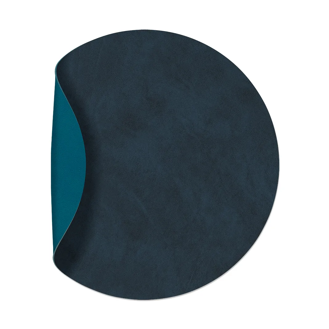 누포 양면 테이블 매트 circle M 1 pcs, Midnight blue-petrol, Ø30 cm LIND DNA | 린드 DNA