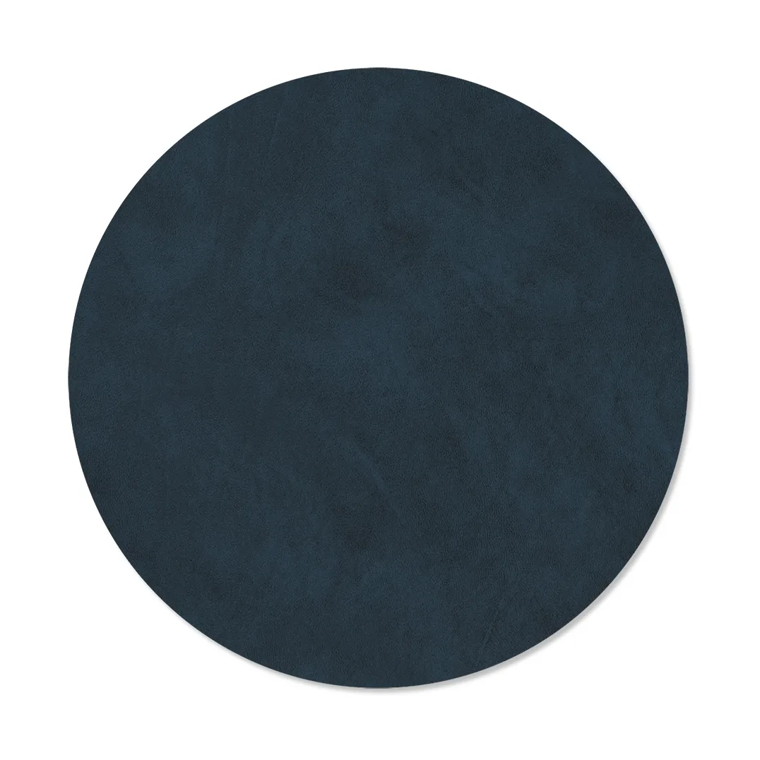 누포 양면 테이블 매트 circle M 1 pcs, Midnight blue-petrol, Ø30 cm LIND DNA | 린드 DNA