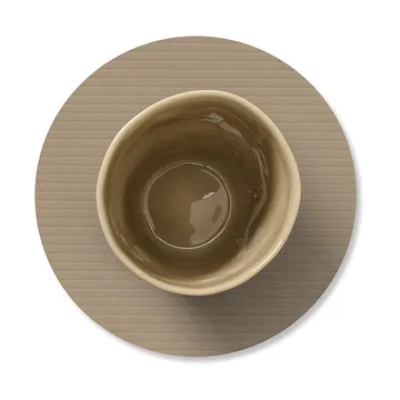 코듀로이 코스터 - Clay brown, circle - LIND DNA | 린드 DNA