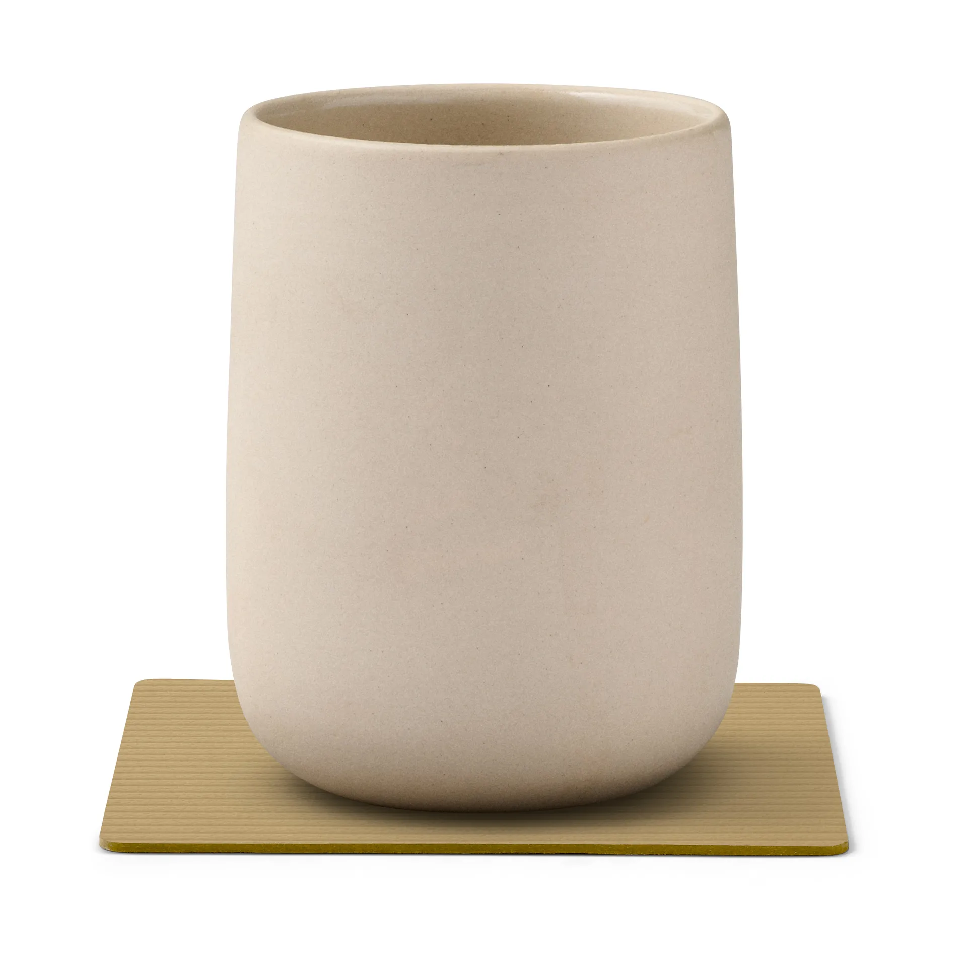 코듀로이 사각형 코스터, Khaki LIND DNA | 린드 DNA