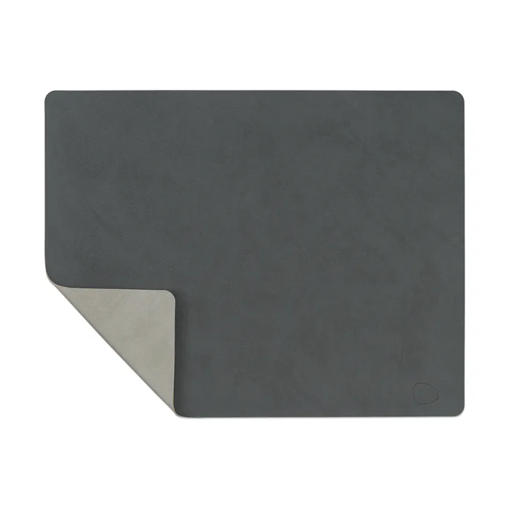 누포 사각형 양면 테이블매트 L 1 pcs - anthracite-light grey, 45x35 cm - LIND DNA | 린드 DNA