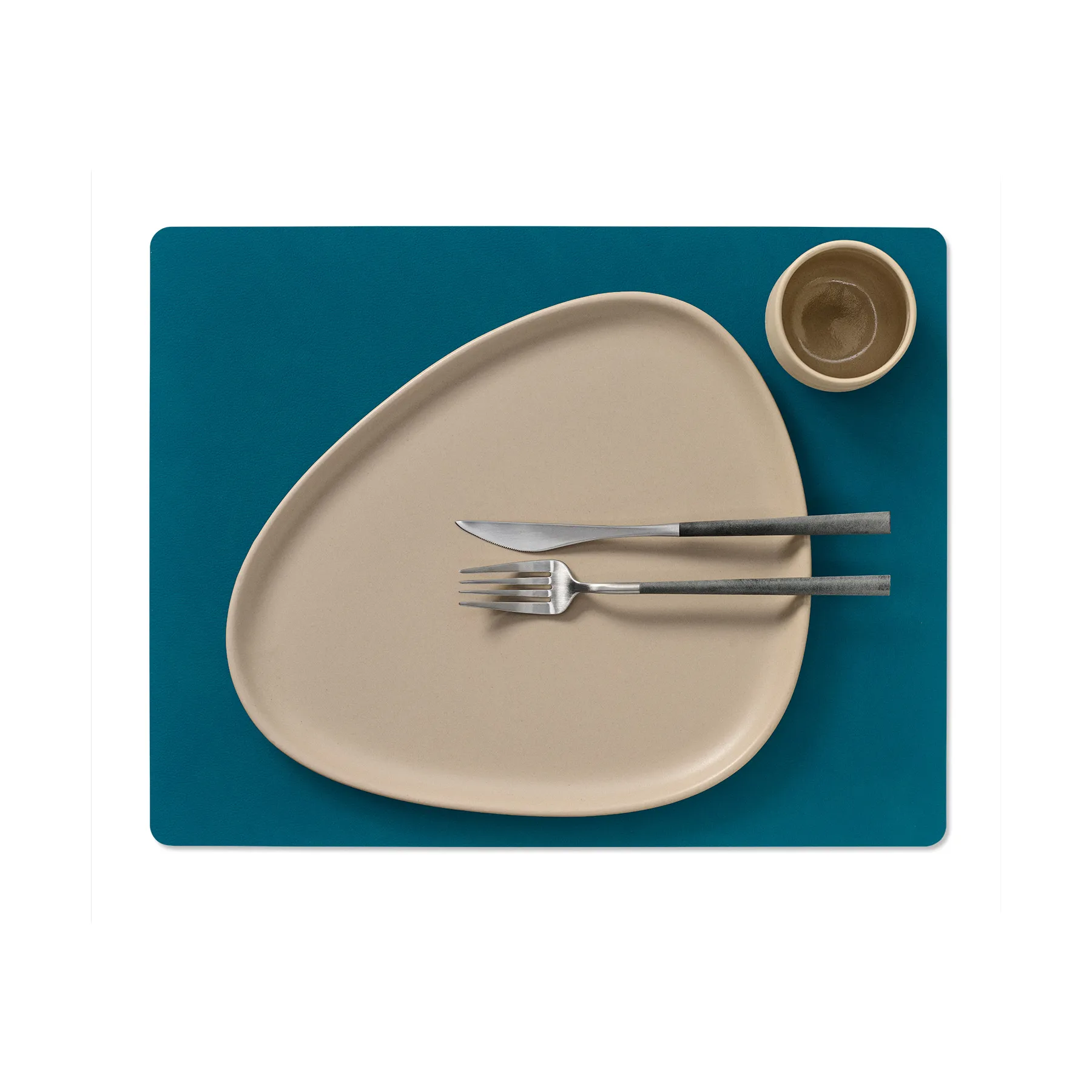 누포 사각형 양면 테이블매트 L 1 pcs, Midnight blue-petrol LIND DNA | 린드 DNA