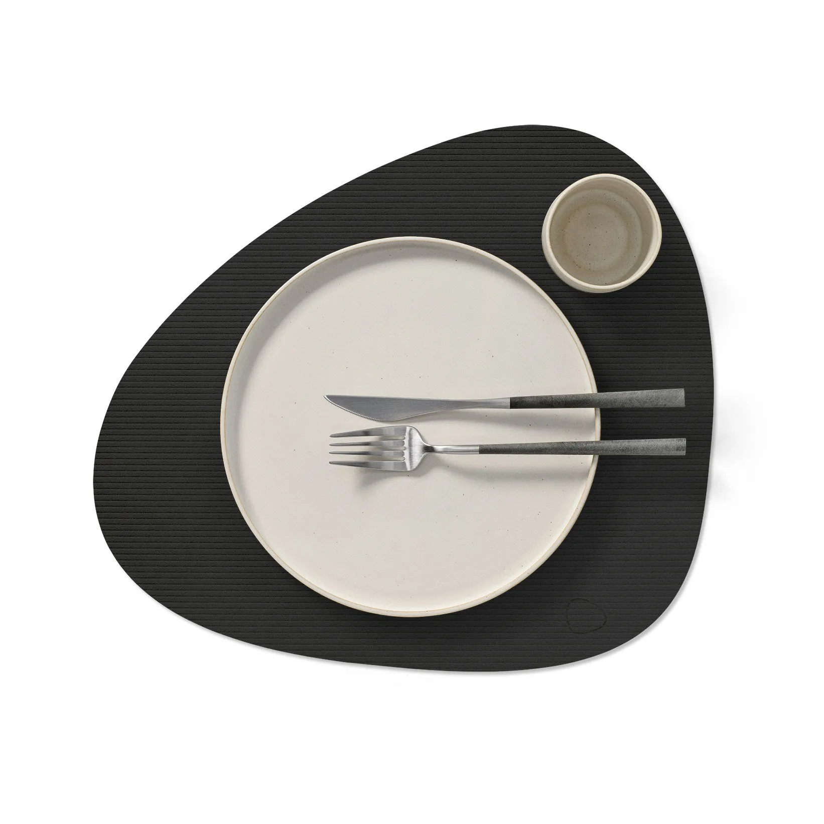 코듀로이 곡선형 테이블매트 L, Black ink LIND DNA | 린드 DNA