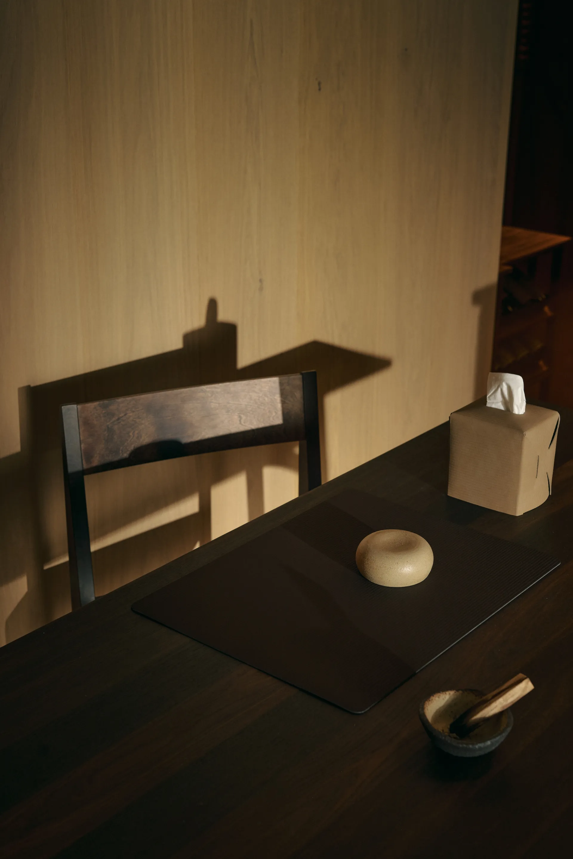 코듀로이 사각형 테이블매트 L, Black ink LIND DNA | 린드 DNA