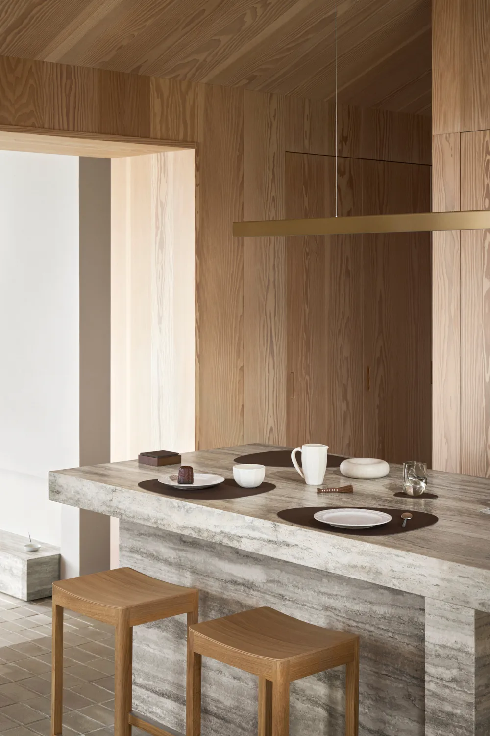 코듀로이 곡선형 테이블매트 L, Hazel LIND DNA | 린드 DNA