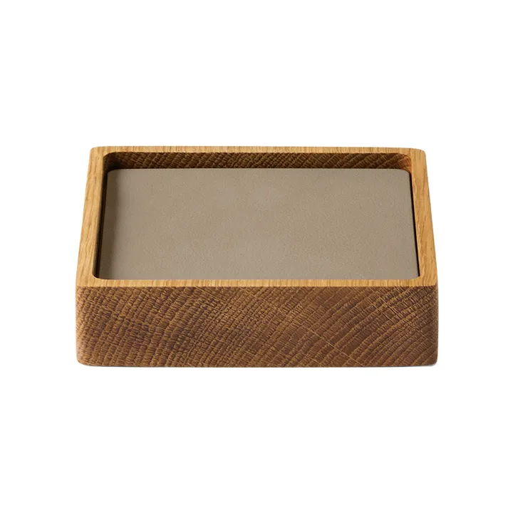 우드 박스 코스터 세트 - Nature-oak, square, S, Nupo clay brown, 9 pieces - LIND DNA | 린드 DNA