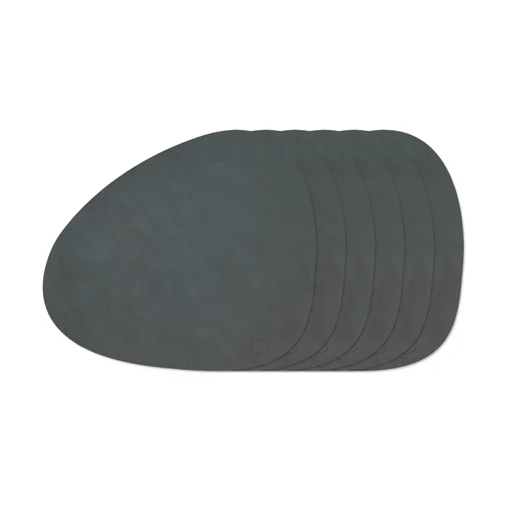 Nupo Curve 테이블매트 세트 - Anthracite, 6-pack - LIND DNA | 린드 DNA