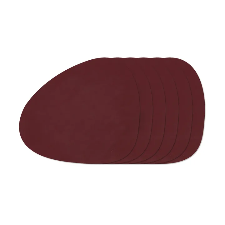 Nupo Curve 테이블매트 세트 - Burgundy, 6-pack - LIND DNA | 린드 DNA