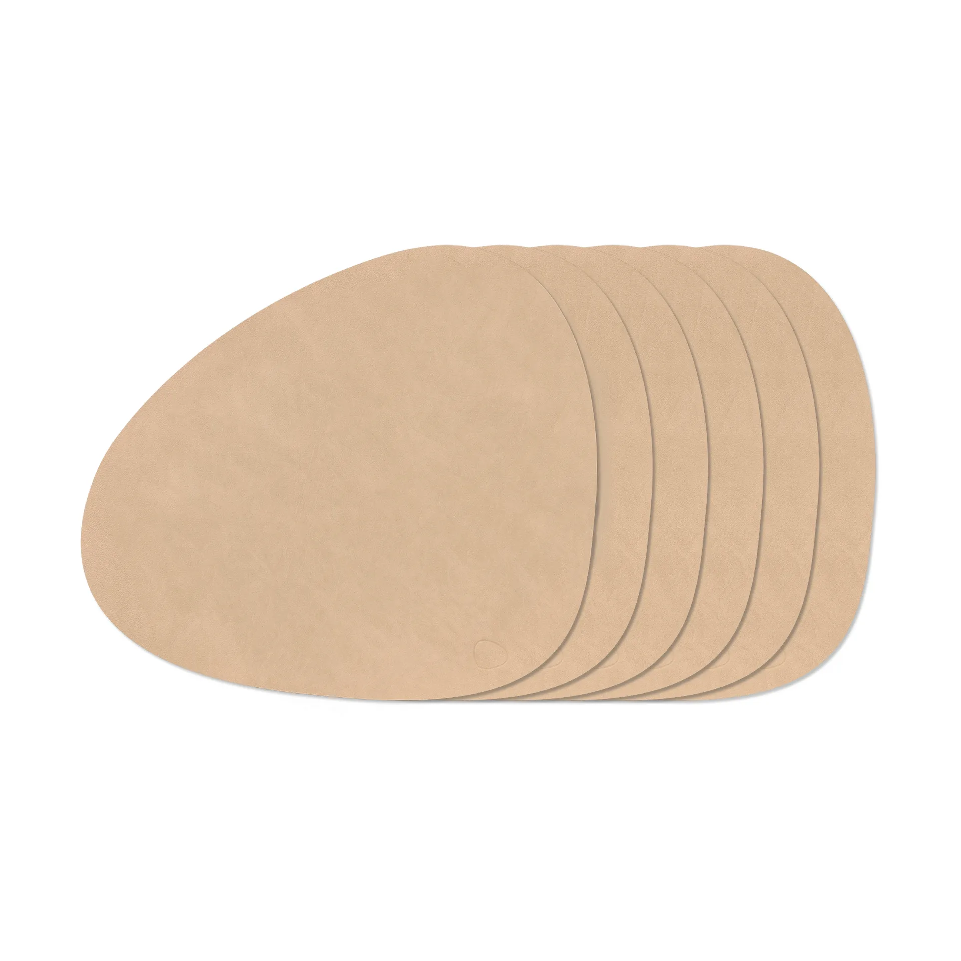 Nupo Curve 테이블매트 세트, Sand, 6-pack LIND DNA | 린드 DNA