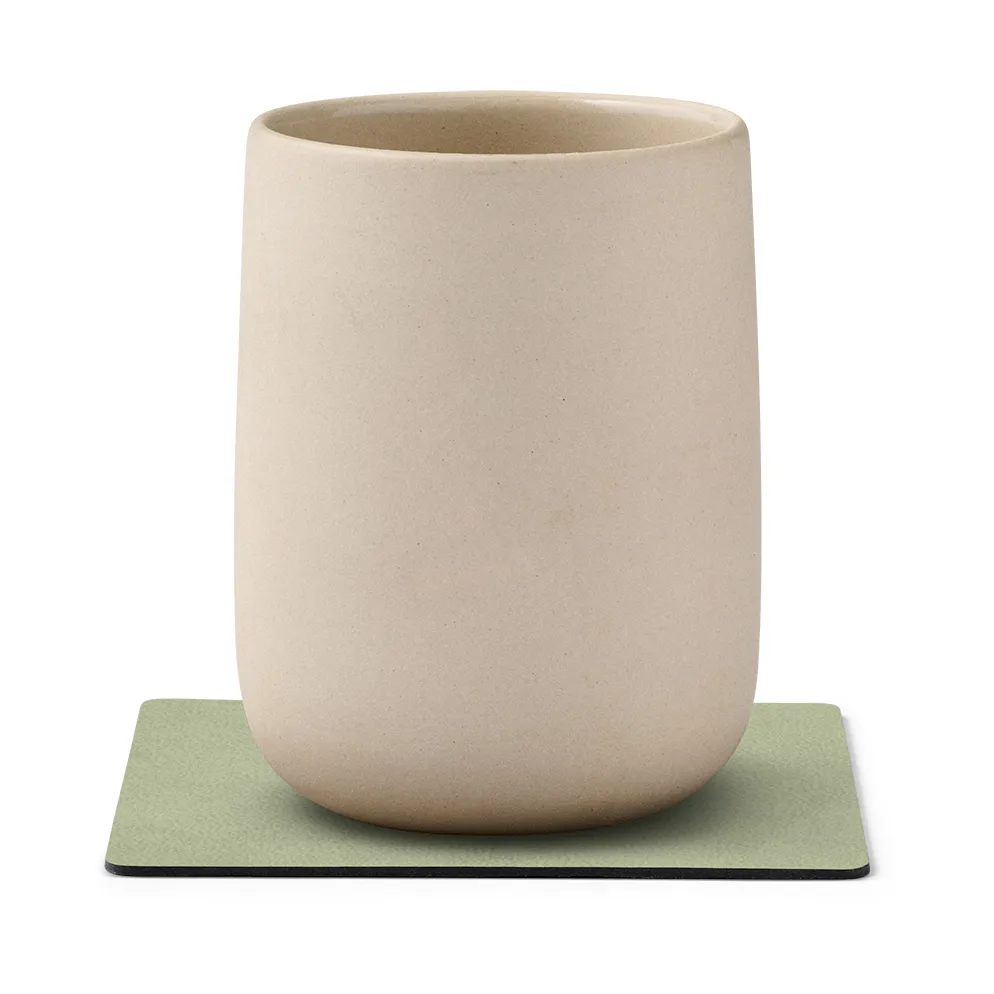 누포 사각형 코스터, Olive green LIND DNA | 린드 DNA