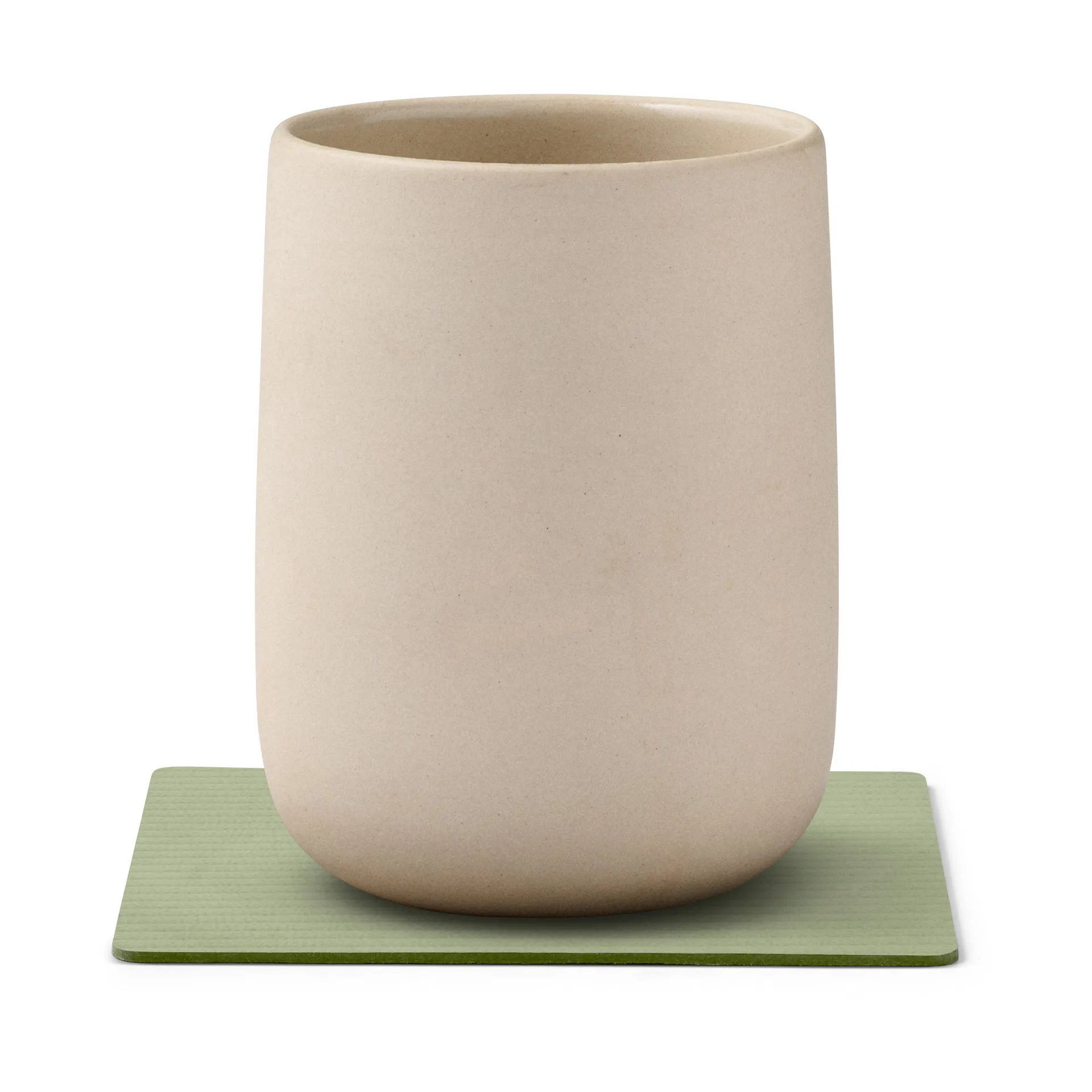 코듀로이 사각형 코스터, Olive Green LIND DNA | 린드 DNA