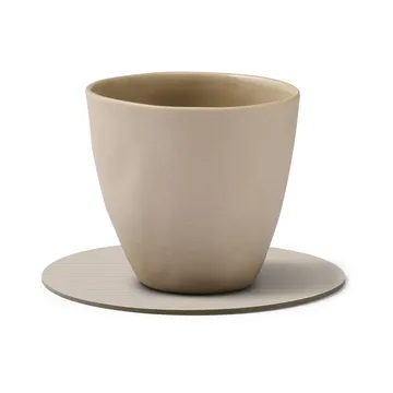 코듀로이 코스터 - Oyster white, circle - LIND DNA | 린드 DNA