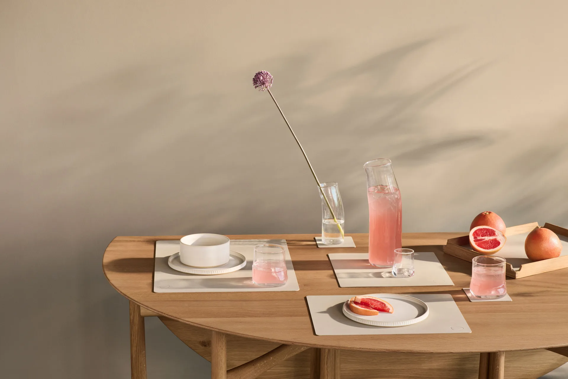 누포 사각형 코스터, Oyster white LIND DNA | 린드 DNA