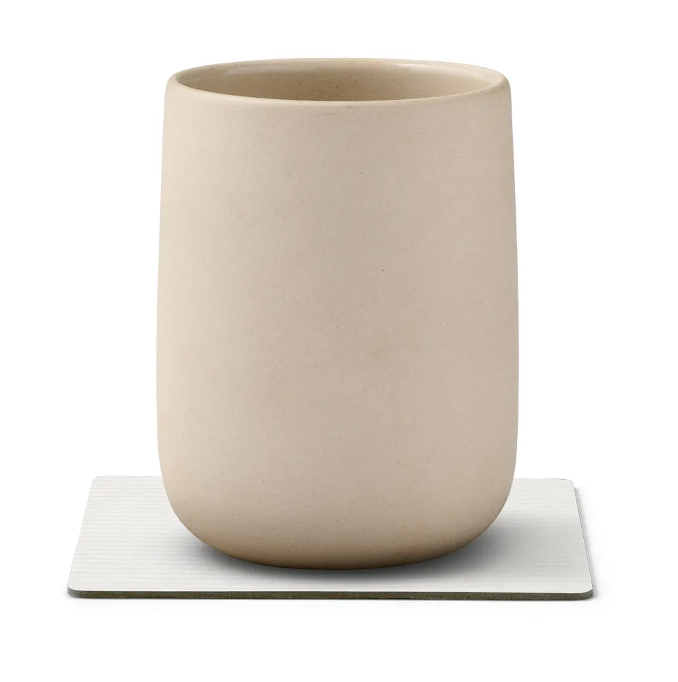 코듀로이 사각형 코스터, Pure white LIND DNA | 린드 DNA