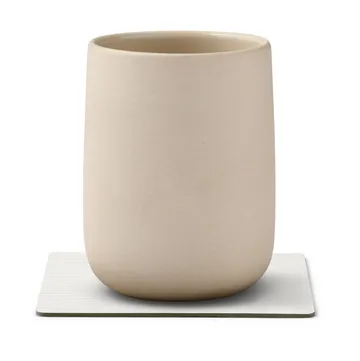 코듀로이 사각형 코스터 - Pure white - LIND DNA | 린드 DNA