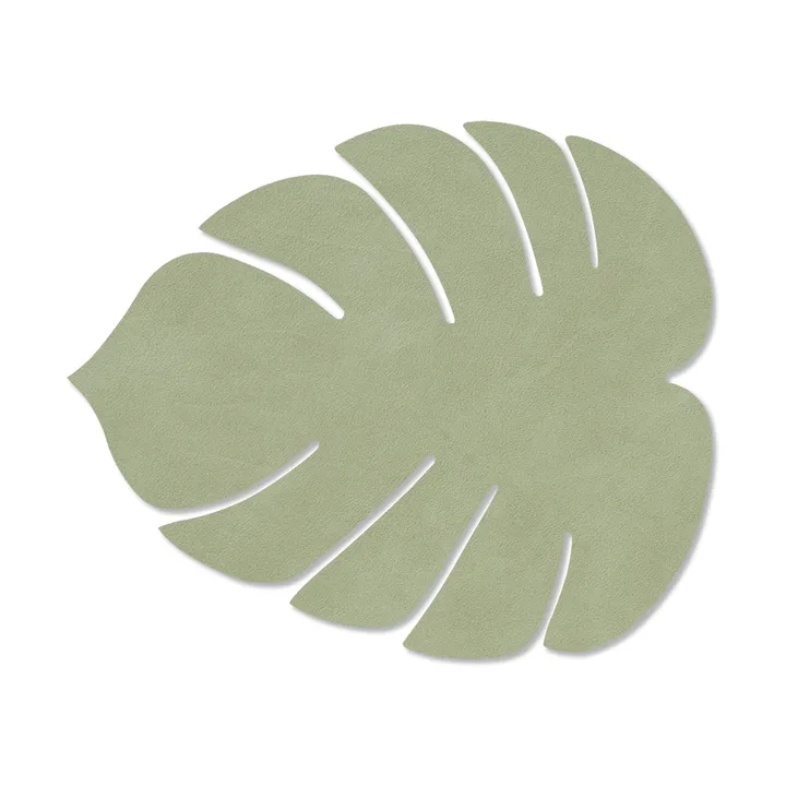 몬스테라 리프 누포 플레이스매트 S - Olive green, 26x22 cm - LIND DNA | 린드 DNA