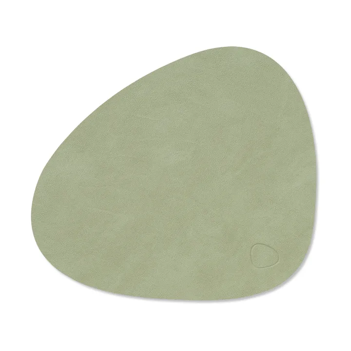 누포 곡선형 테이블매트 S - Olive green, 28x24 cm - LIND DNA | 린드 DNA