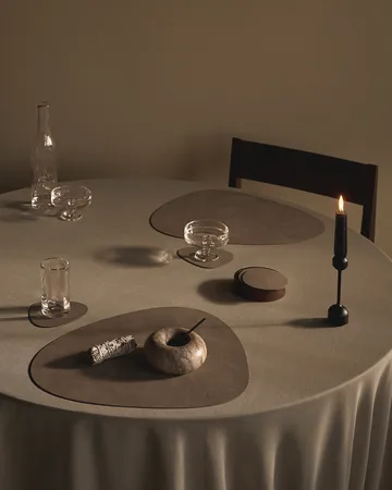 우드 박스 코스터 수납함 - Smoked oak, circle, S - LIND DNA | 린드 DNA