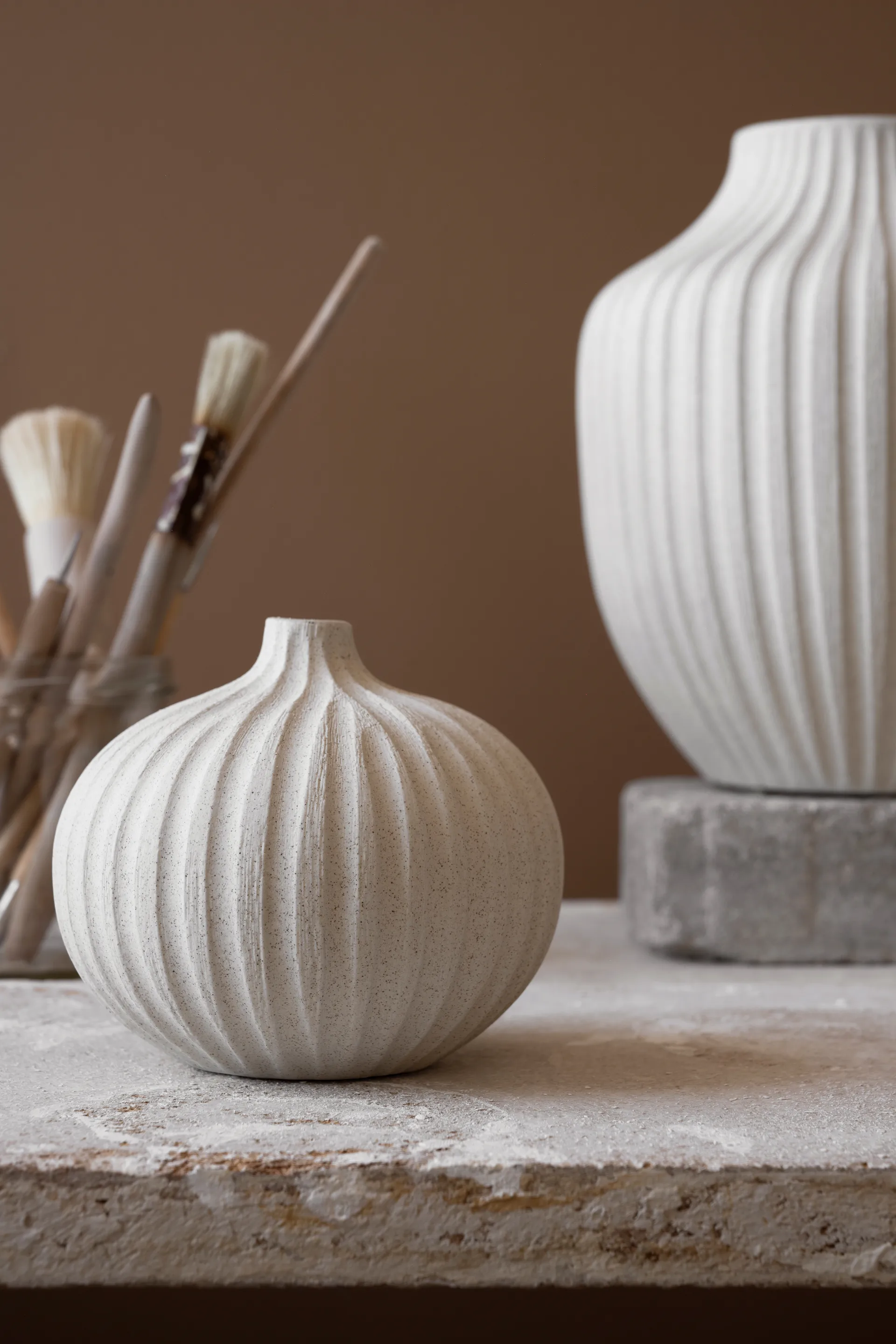 바리 화병, Sand white light deep line, L Lindform