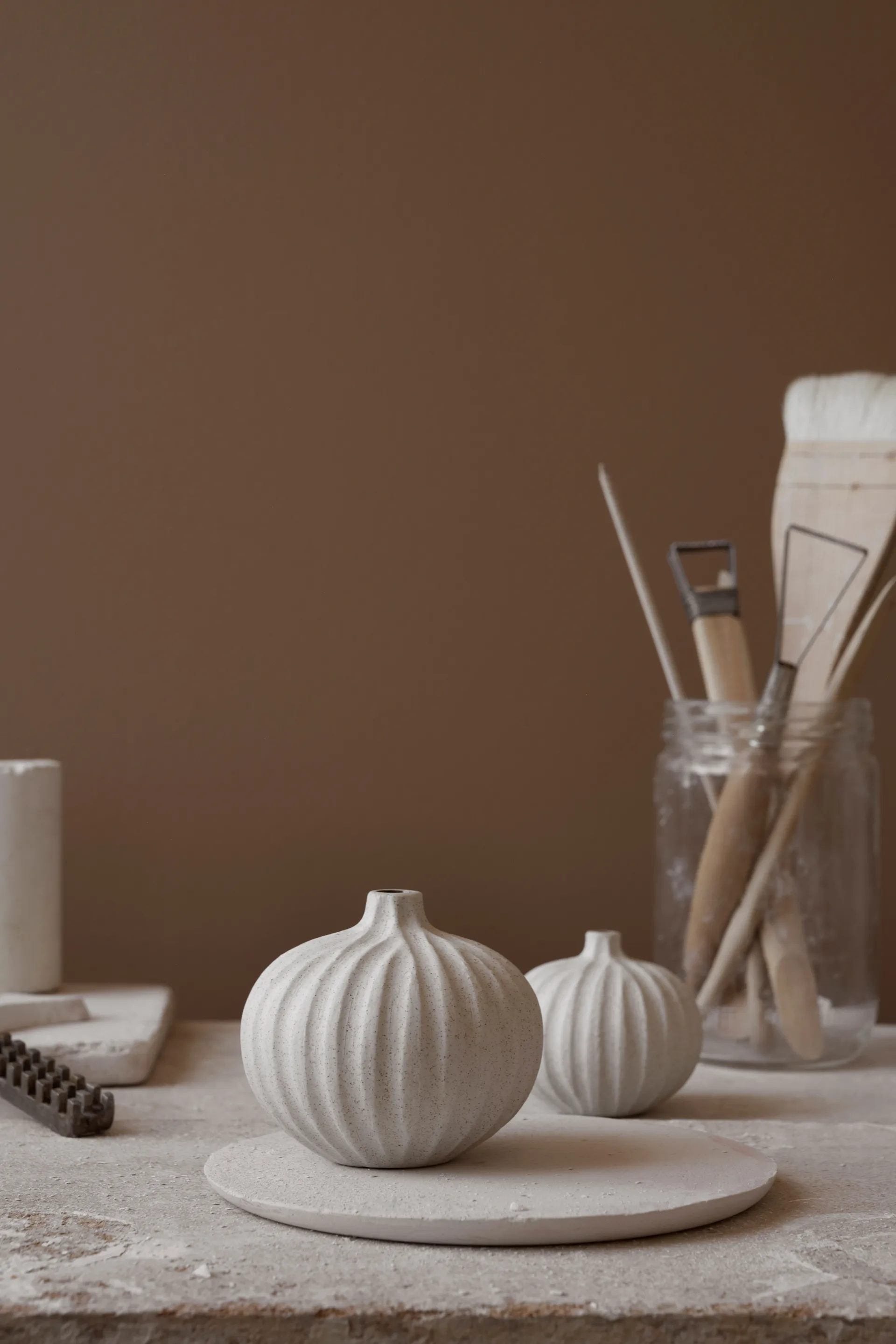 바리 화병, Sand white light deep line, M Lindform