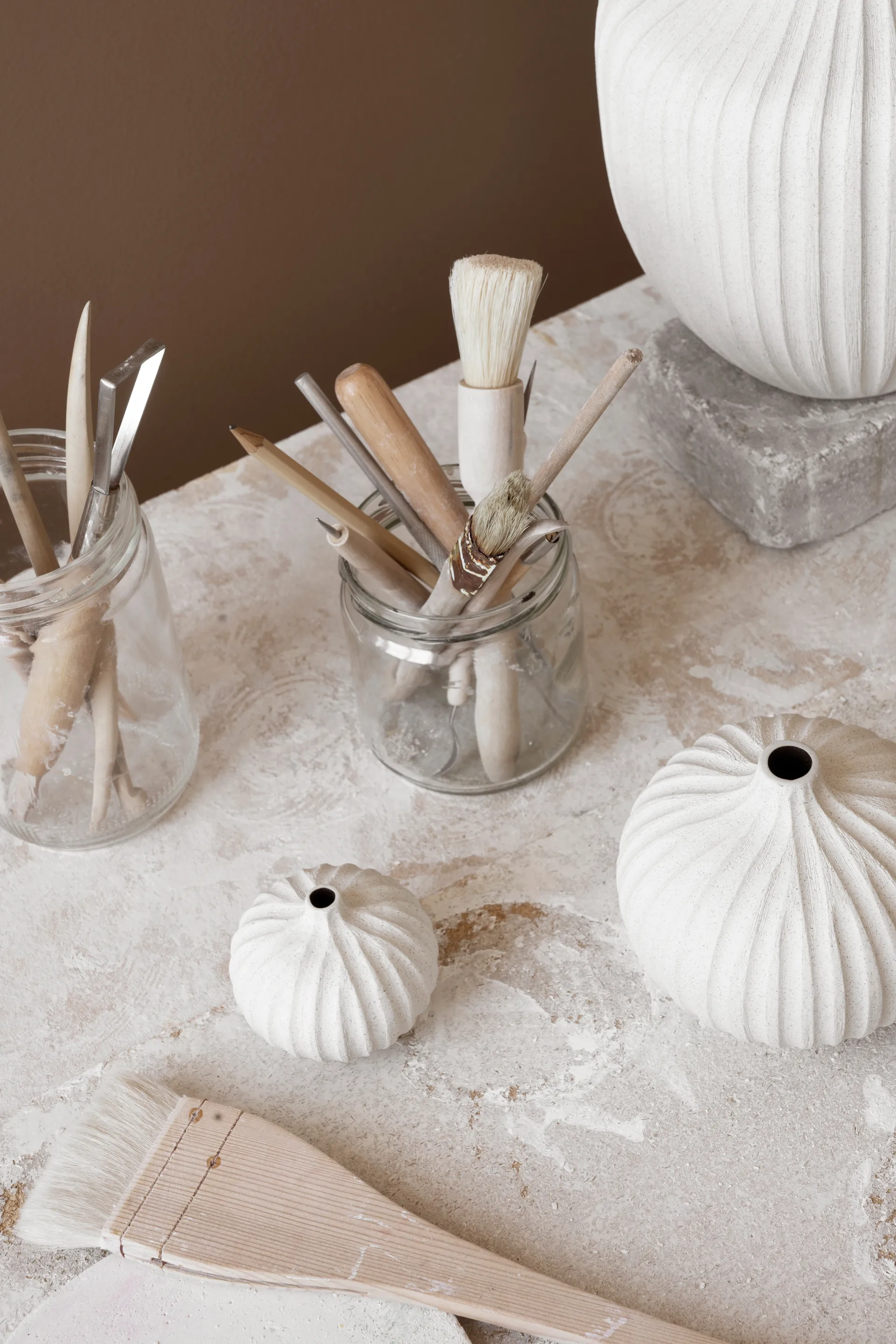 바리 화병, Sand white light deep line, S Lindform