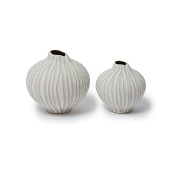 라인 화병 - Sand white stone stripe, small - Lindform