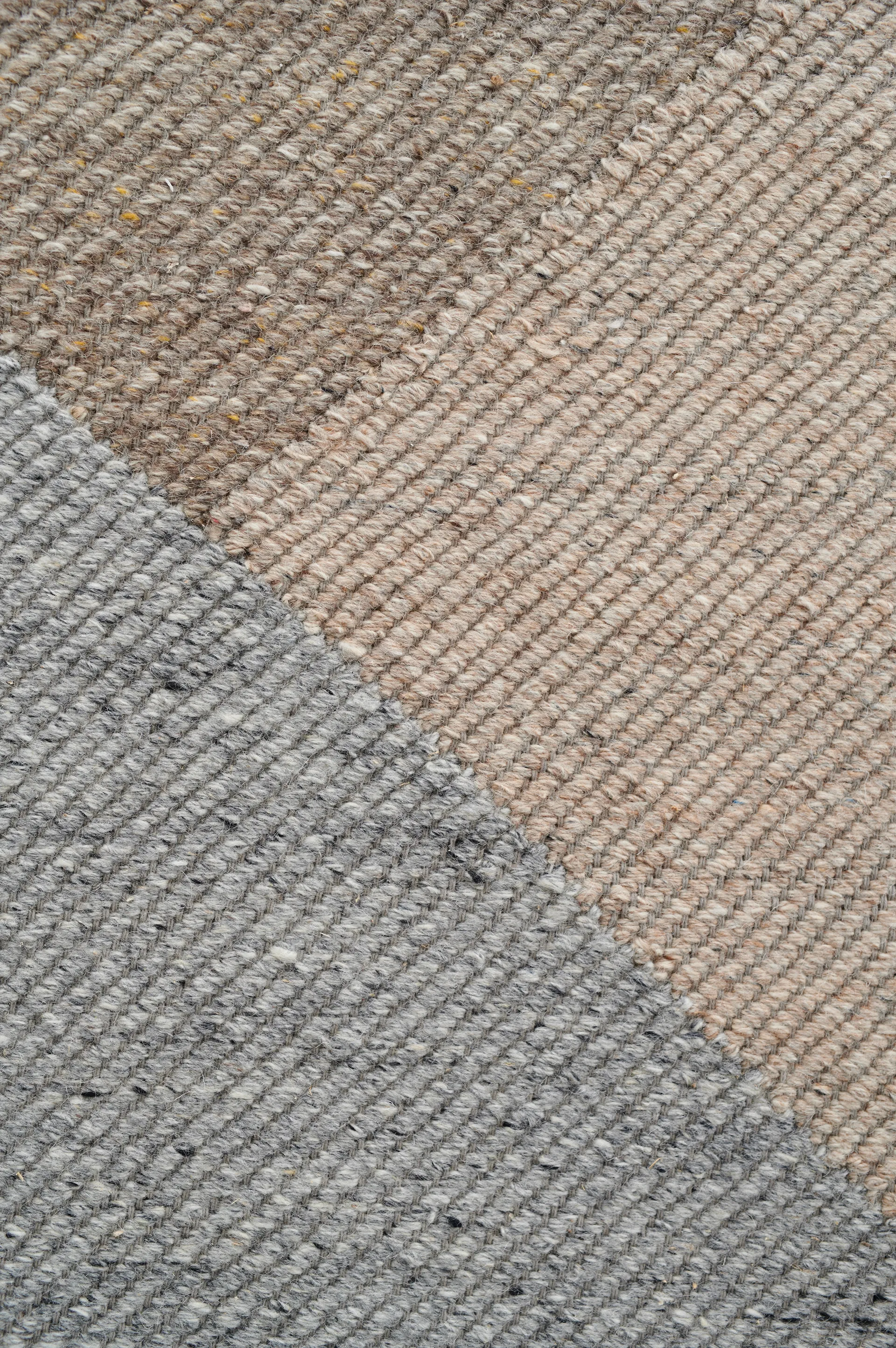 스쿨드 울 러그, Beige. 140x200 cm Linie Design | 리니디자인