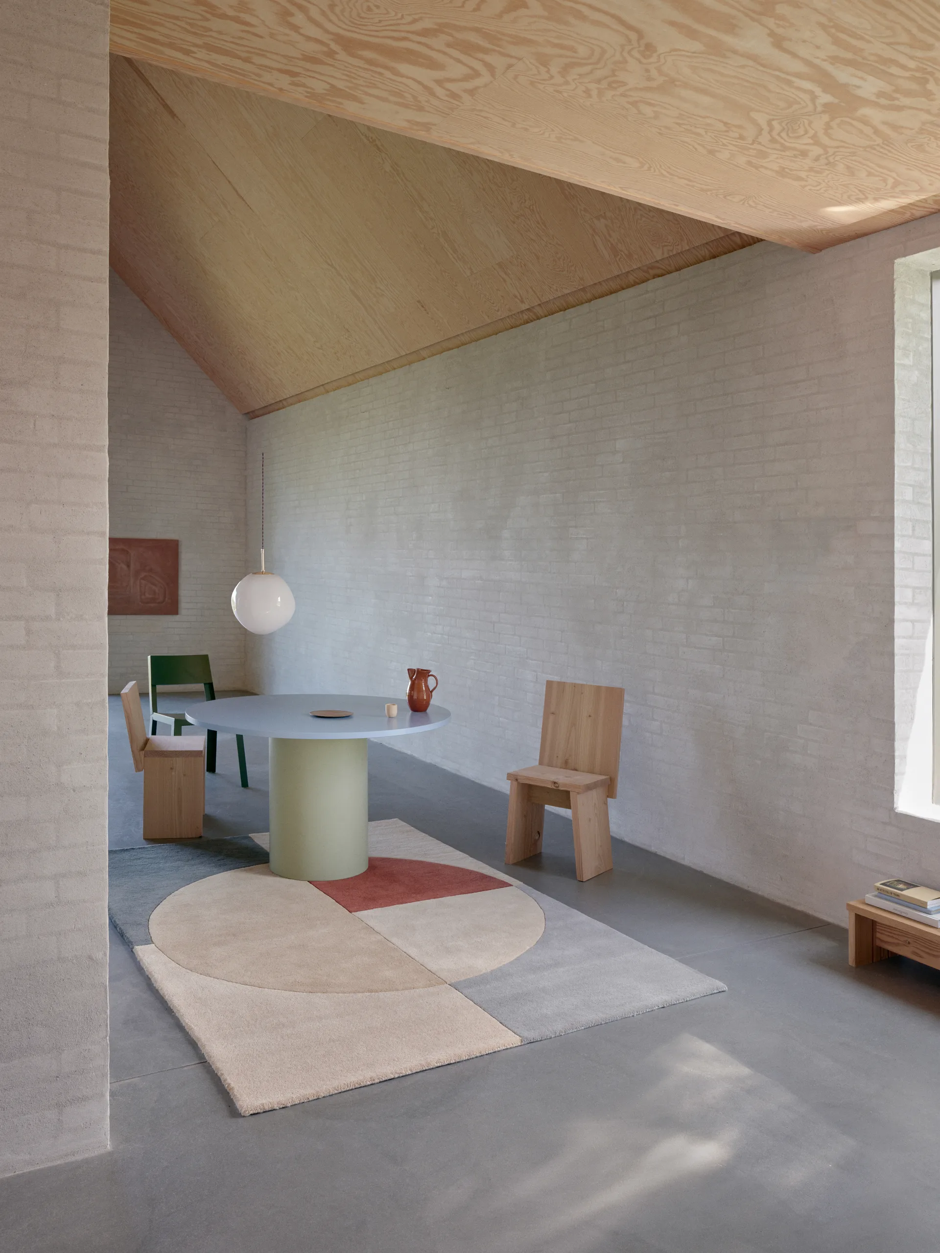 Radiality 울 러그, Ruby. 140x200 cm Linie Design | 리니디자인