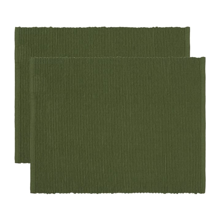 우니 테이블매트 35x46 cm 2개 세트 - Dark olive green - Linum | 리눔
