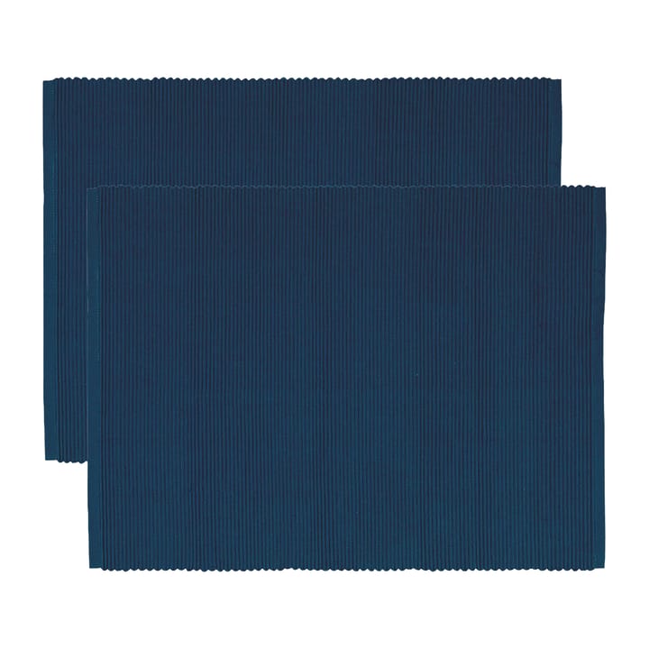 우니 테이블매트 35x46 cm 2개 세트 - Indigo blue - Linum | 리눔