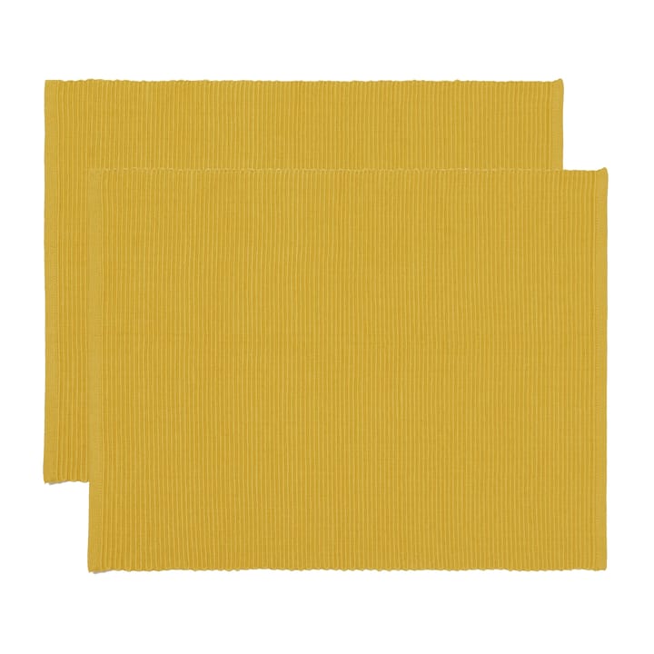 우니 테이블매트 35x46 cm 2개 세트 - Mustard yellow - Linum | 리눔