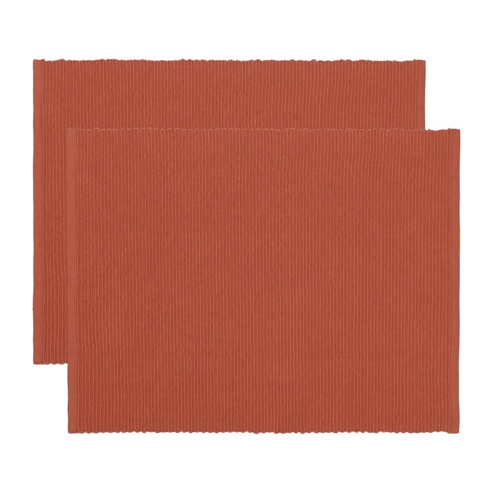 우니 테이블매트 35x46 cm 2개 세트 - Rust orange - Linum | 리눔