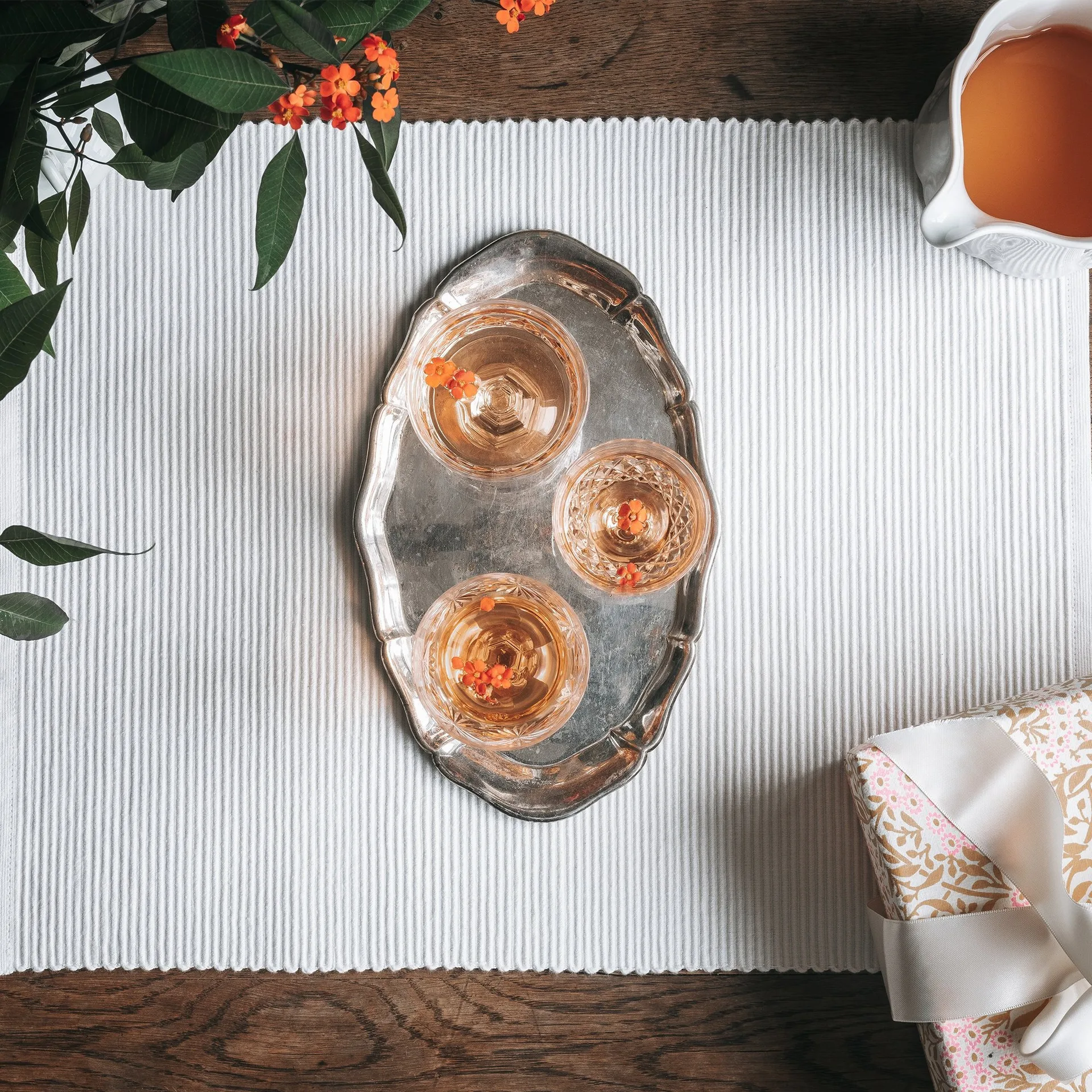 우니 테이블매트 35x46 cm 2개 세트, White Linum | 리눔