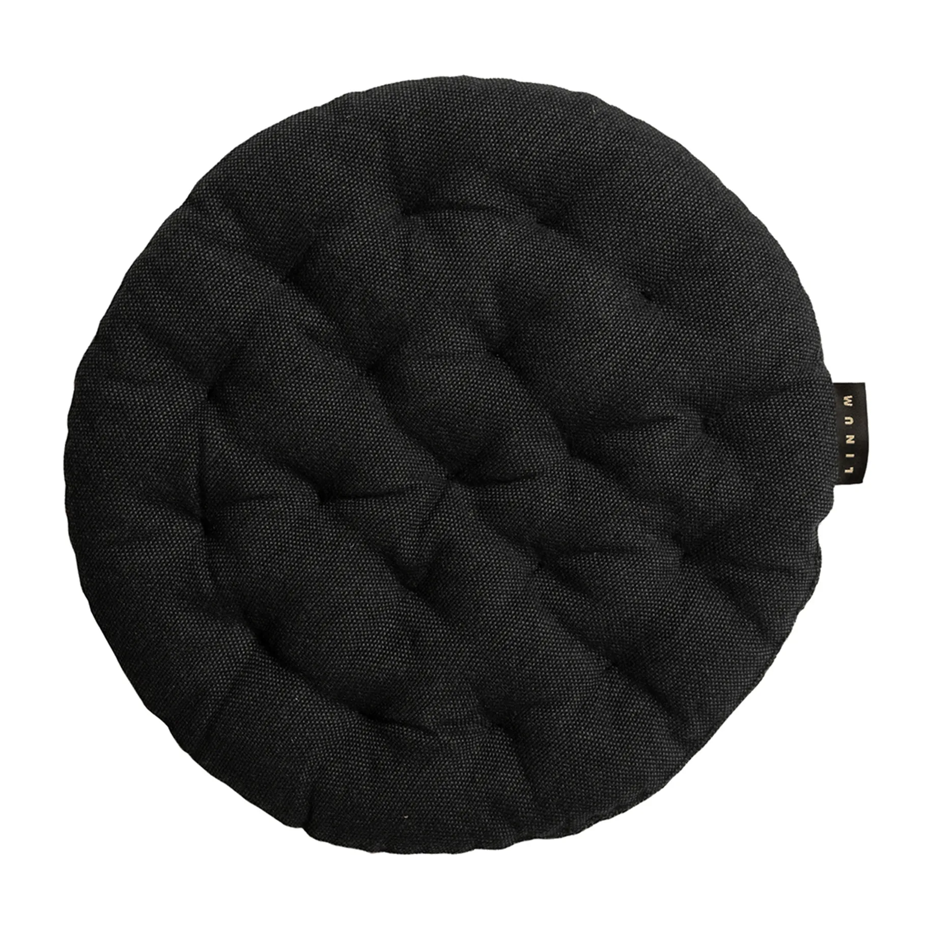 페퍼 의자 패드 Ø37 cm, Black blended Linum | 리눔
