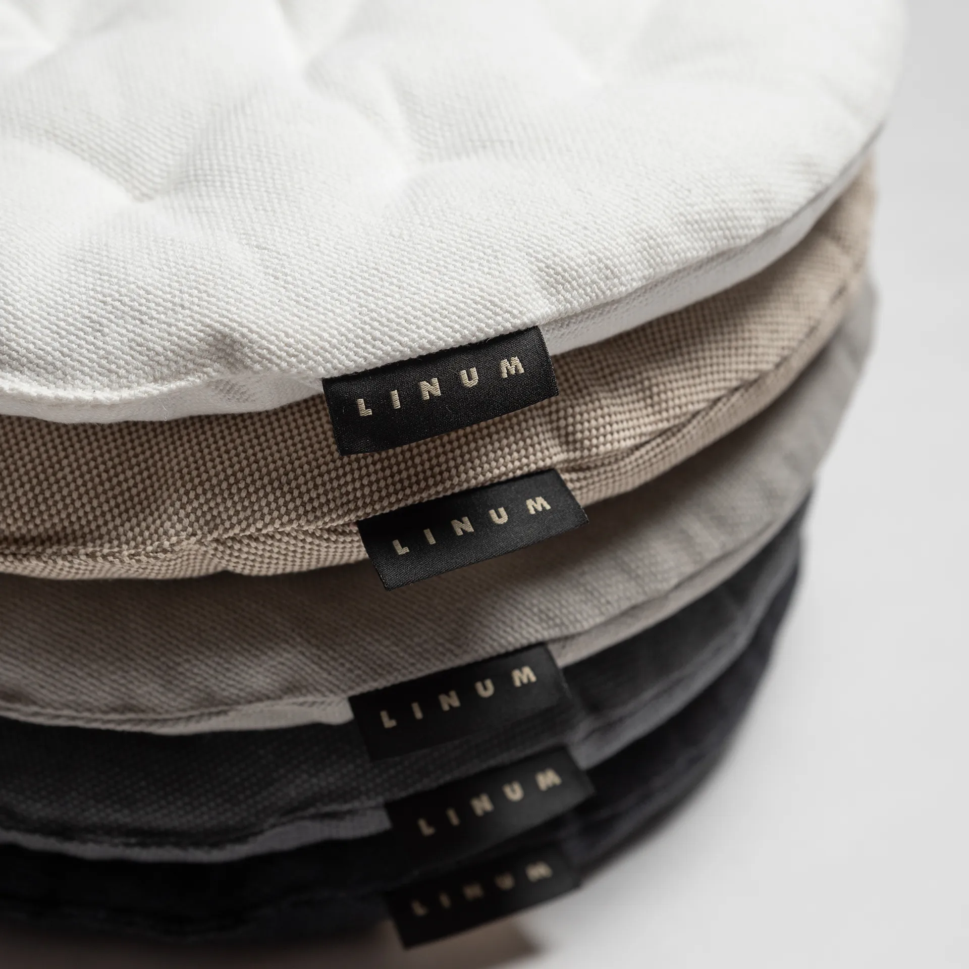 페퍼 의자 패드 Ø37 cm, Granite grey Linum | 리눔