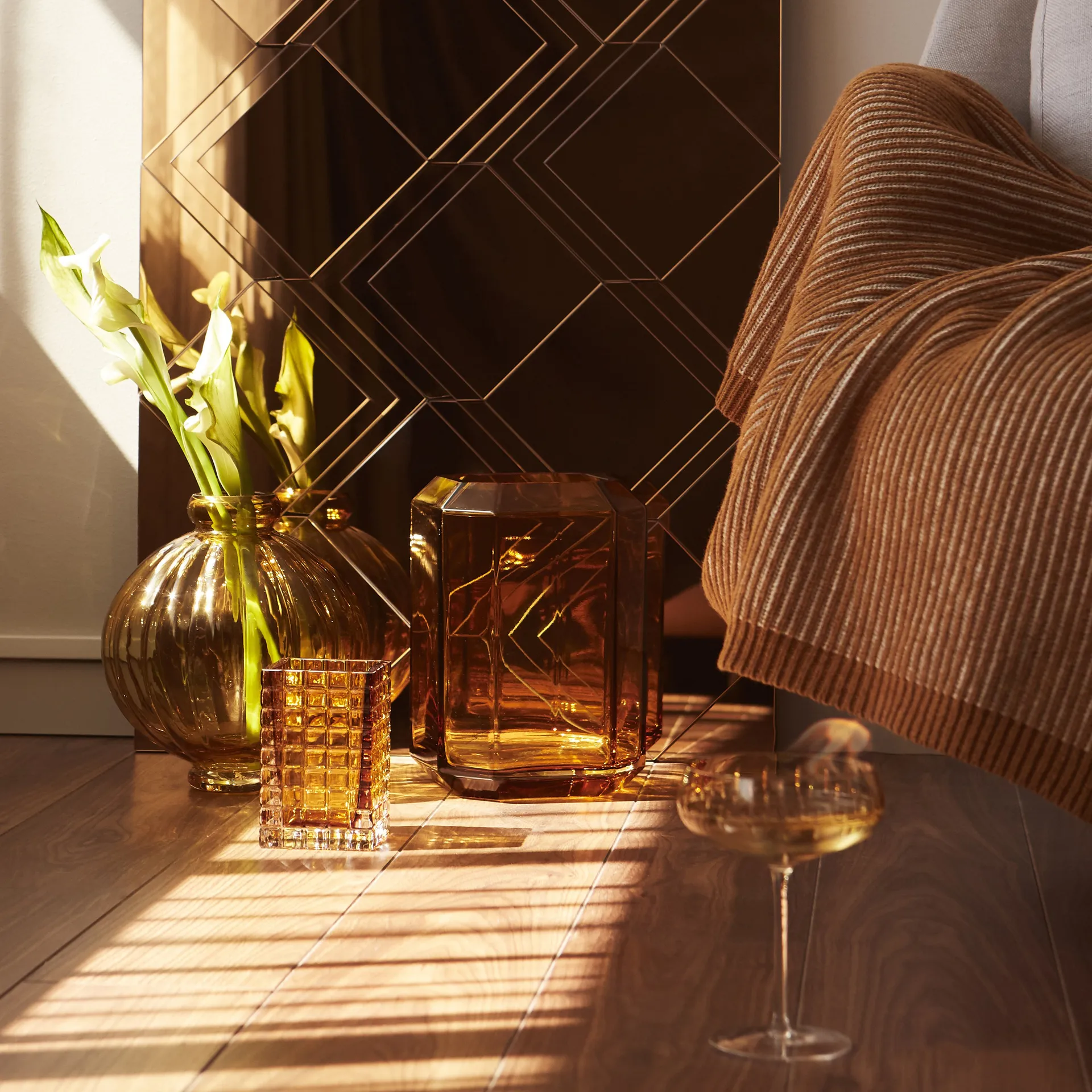 씨티 라이트 3  캔들 홀더, amber Louise Roe | 루이제 로이