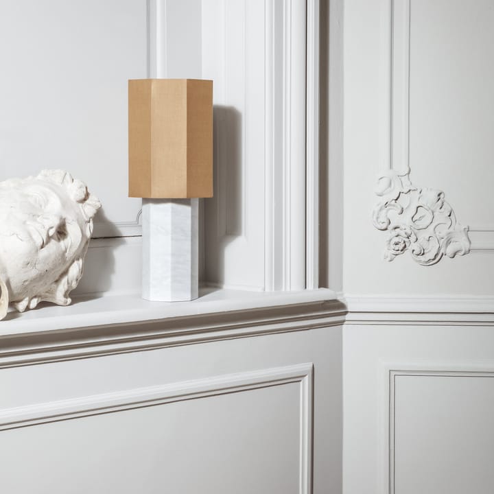 The eight over eight 테이블용 조명 베이스, white marble Louise Roe | 루이제 로이