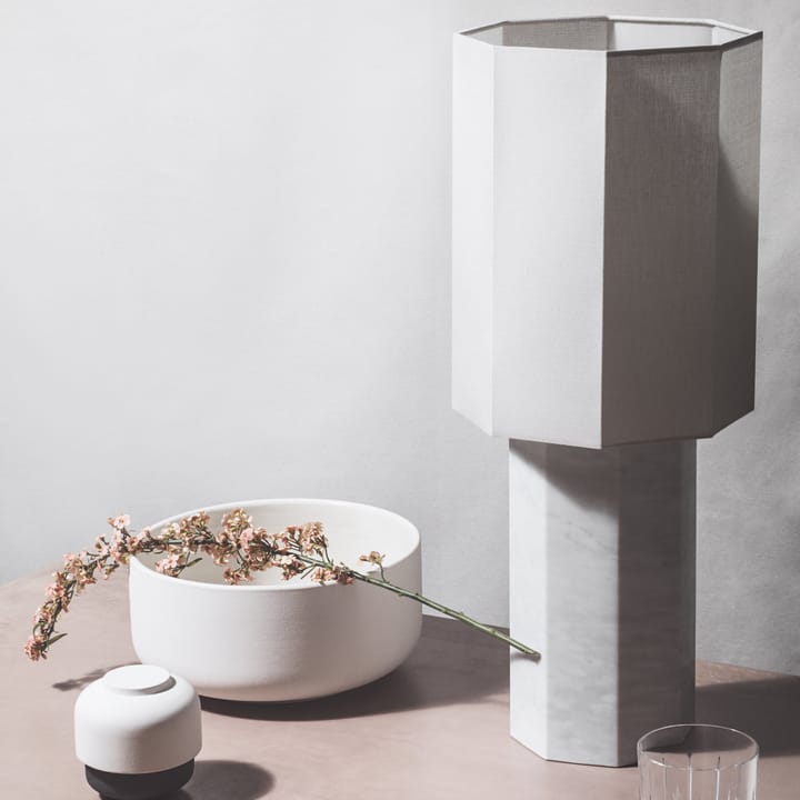 The eight over eight 테이블용 조명 베이스, white marble Louise Roe | 루이제 로이