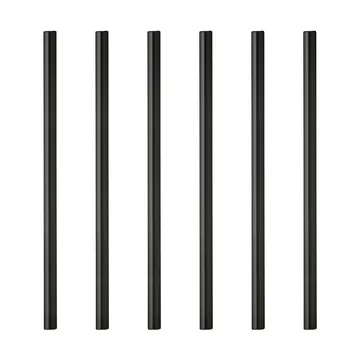 링비 유리 빨대 14.5 cm 6개 세트 - Black - Lyngby Glas | 링비 글라스