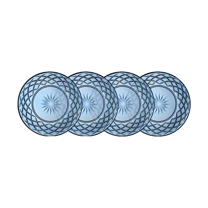 소렌토 접시 Ø21 cm 4개 세트 - Blue - Lyngby Glas | 링비 글라스