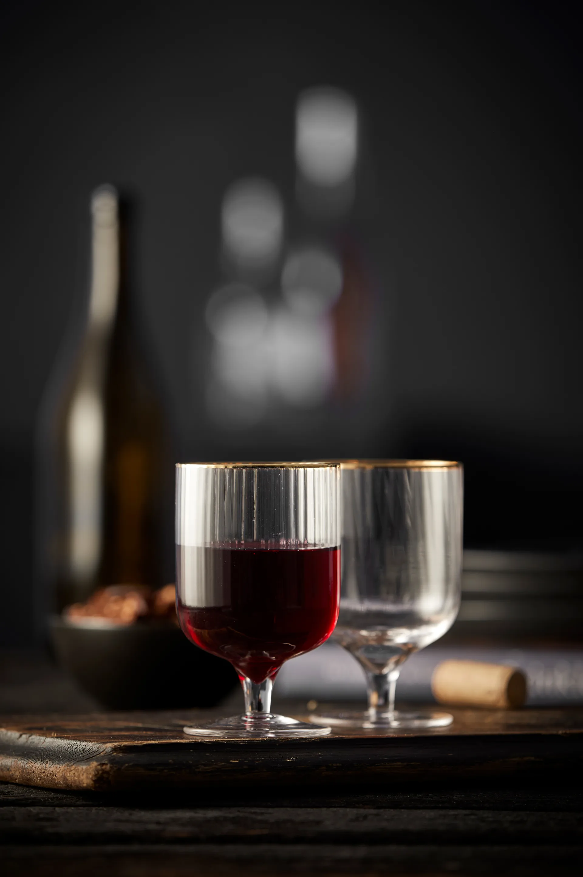 팔레르모 골드 와인잔 30 cl 4개 세트, Clear-gold Lyngby Glas | 링비 글라스