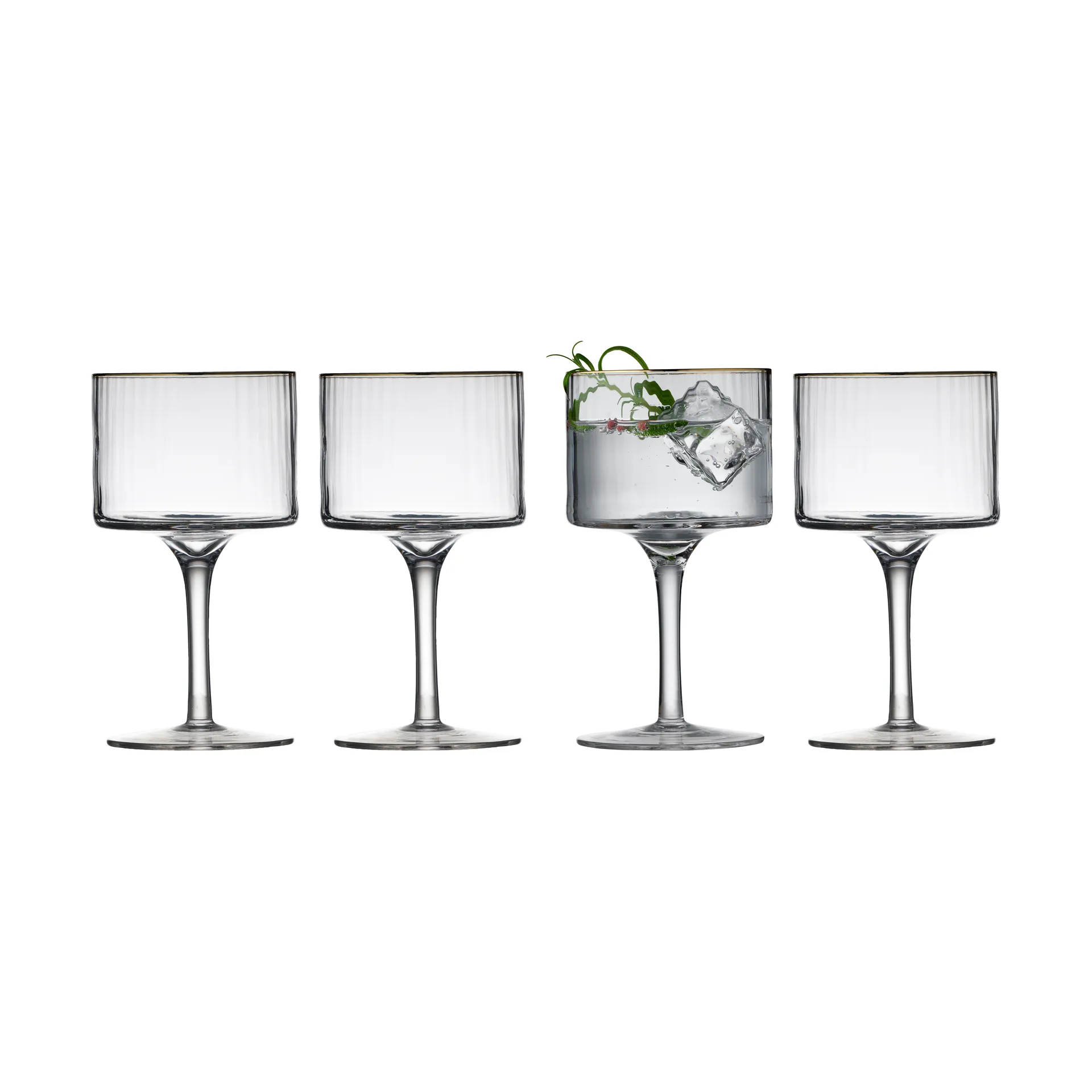 팔레르모 골드 진 & 토닉 글래스 32 cl 4개 세트, Clear-gold Lyngby Glas | 링비 글라스